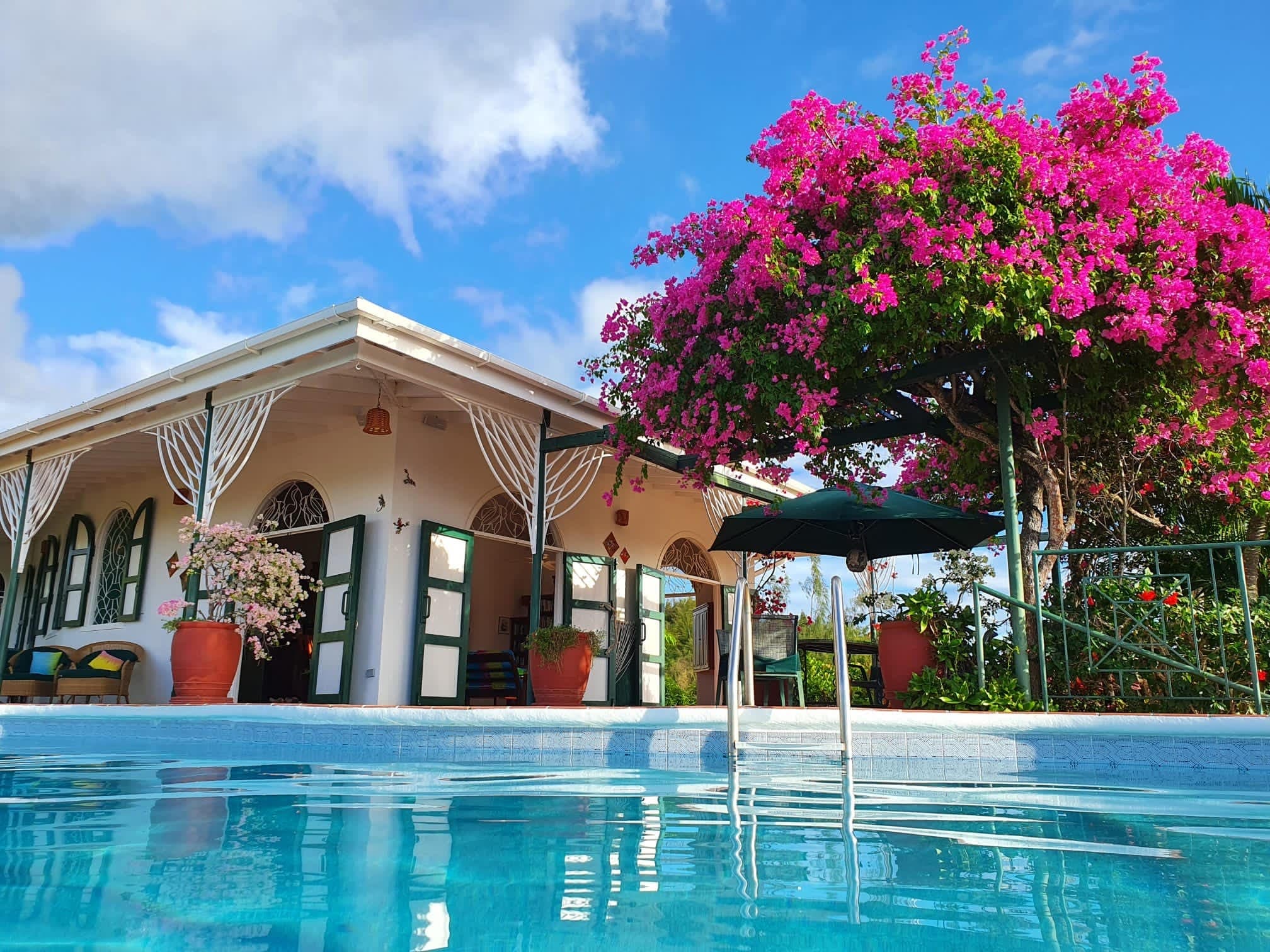 Luxurious Home opening on to a spectacular pool and ocean views.